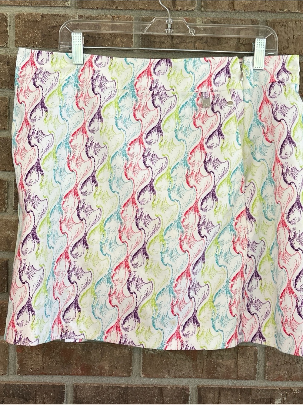 Cutter & Buck Multicolor Wave-Print Mini Skirt